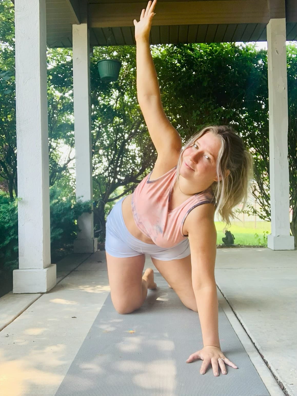 Chantelle (Yogi Chanti), co-owner of B3 Yoga and Wellness Center